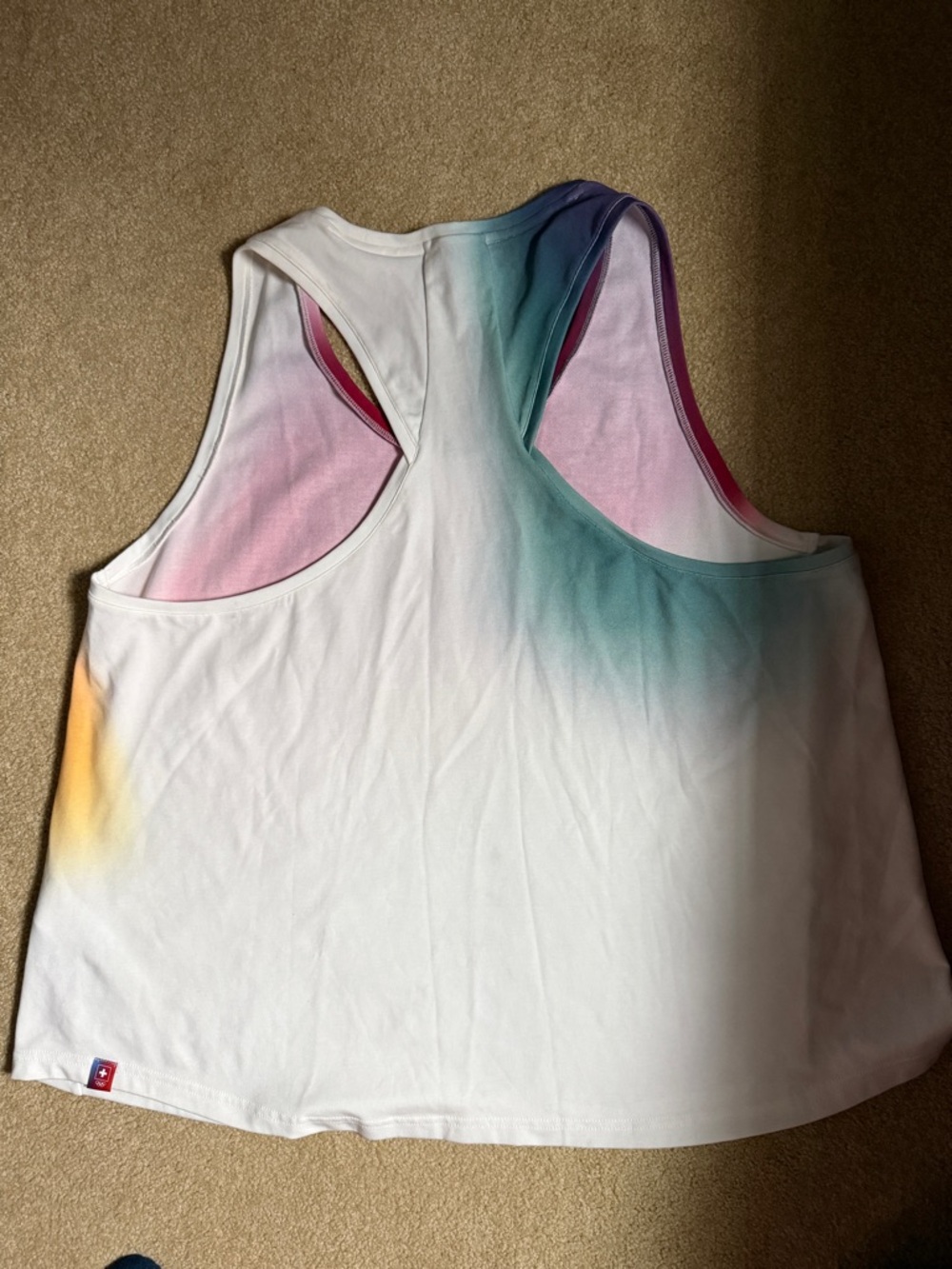 On Running Women's Gradient Tank Top — Purple to Red to Yellow - Picture 3 of 4